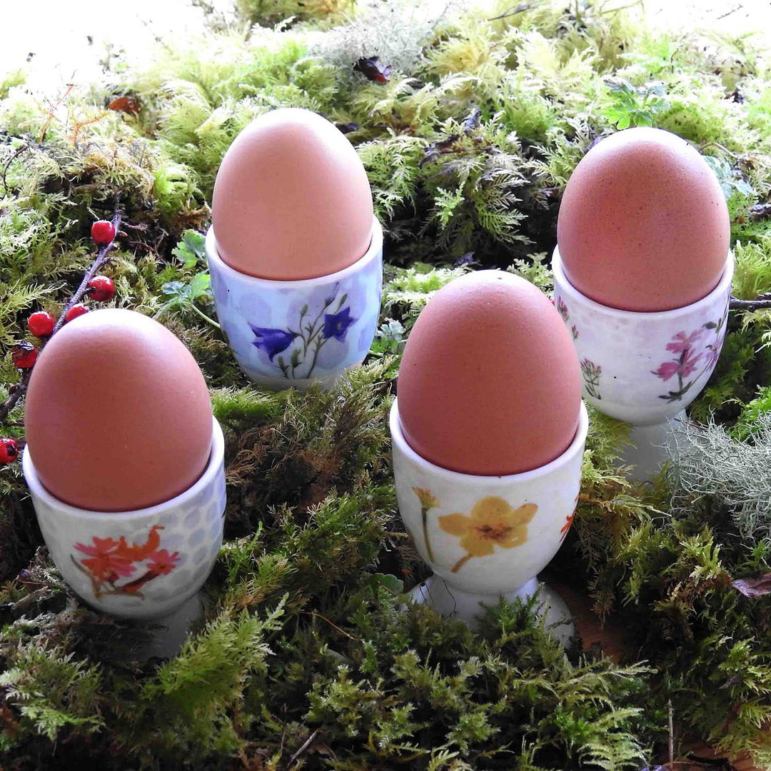 Wildflower 'Egg Cups' Set of 4 - Birch & BrackenEGG CUP