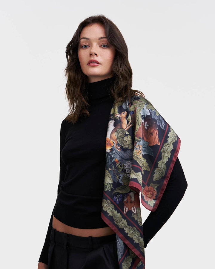 Winter Solstice Tales Square Scarf - Birch & BrackenSCARF