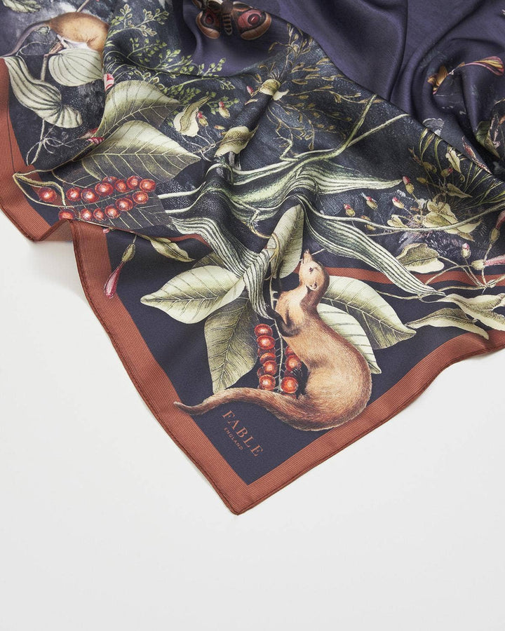 Wolf Garden Narrative Square Scarf - Birch & BrackenSCARF