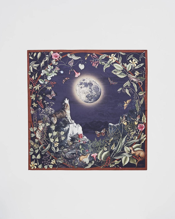 Wolf Garden Narrative Square Scarf - Birch & BrackenSCARF