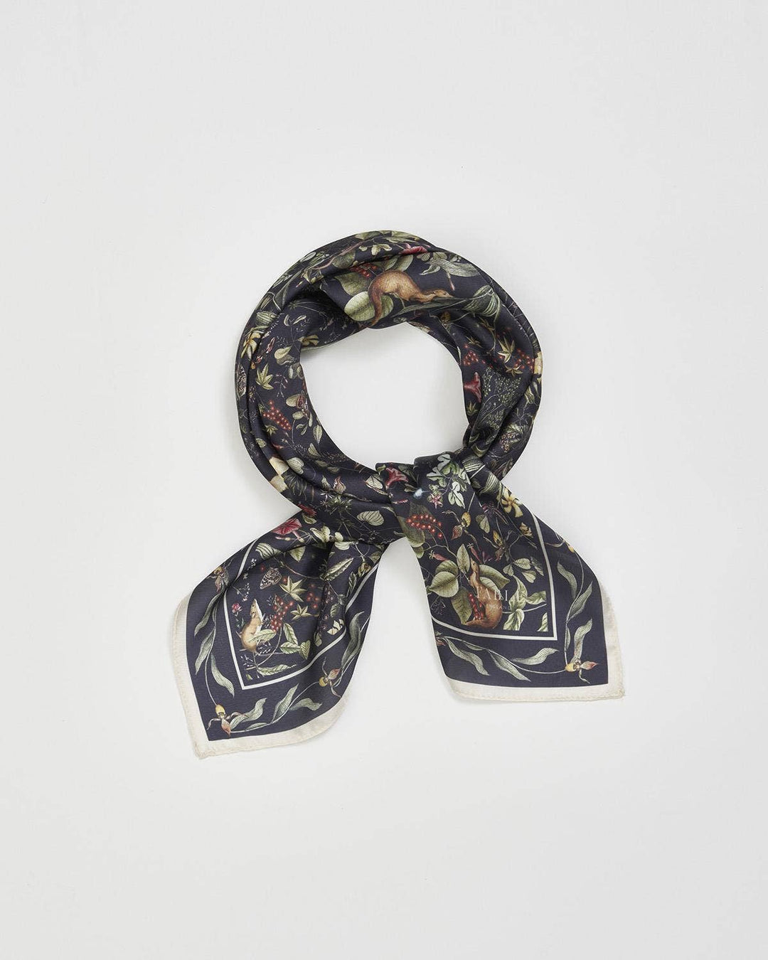 Wolf Garden Navy Square Scarf - Birch & BrackenSCARF