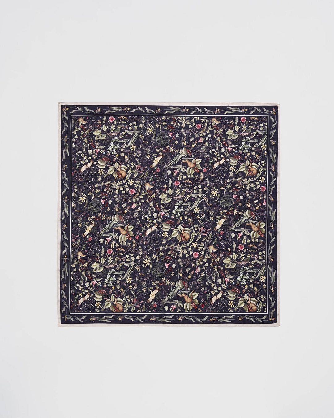 Wolf Garden Navy Square Scarf - Birch & BrackenSCARF