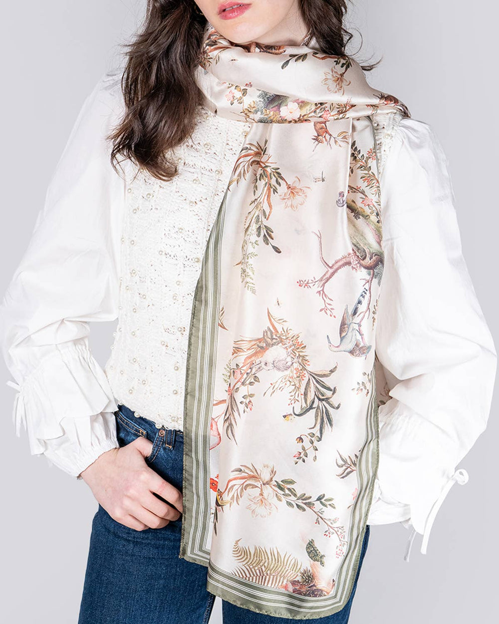 Wonderland Toile Silky Scarf - Birch & BrackenSCARF