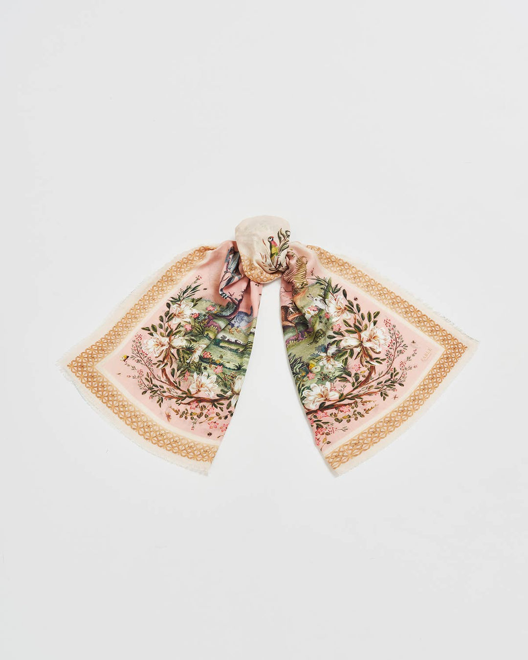 Woodland Scene Pink Long Scarf - Birch & BrackenSCARF