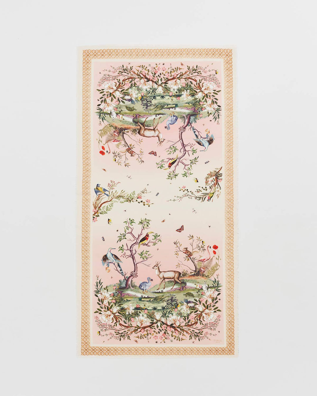 Woodland Scene Pink Long Scarf - Birch & BrackenSCARF