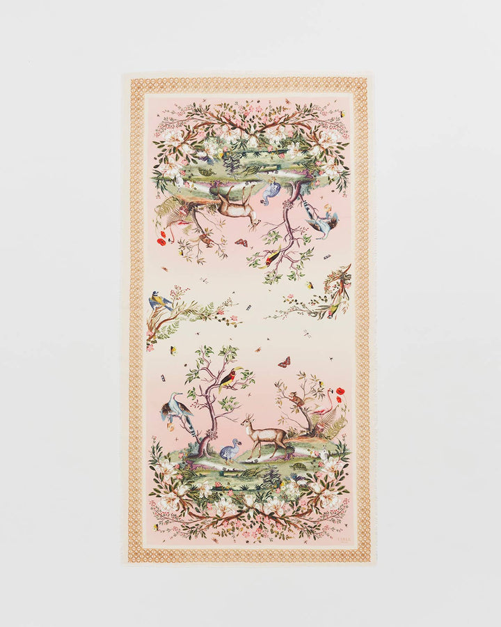 Woodland Scene Pink Long Scarf - Birch & BrackenSCARF